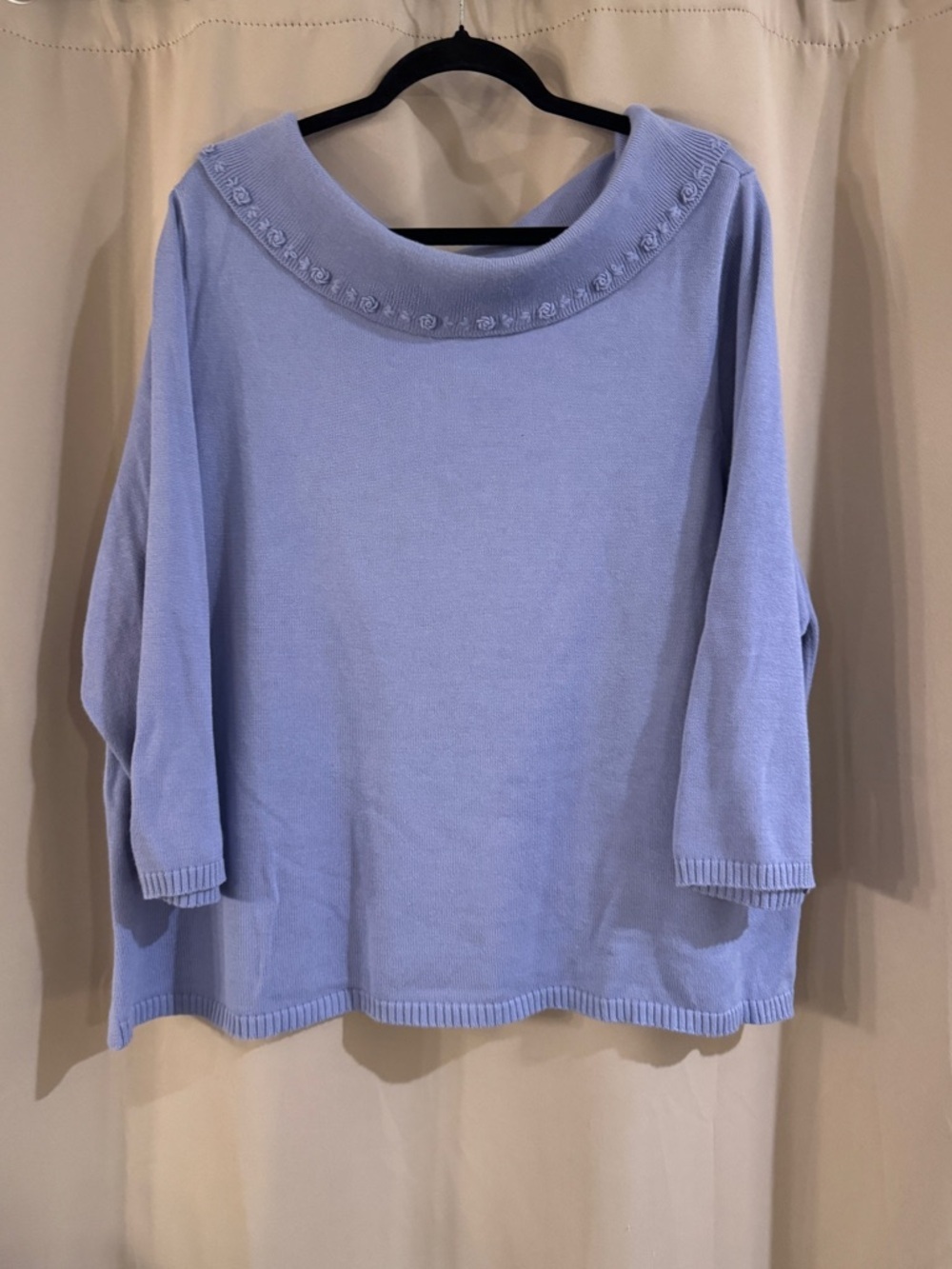 CJ Banks Lavender Boatneck Sweater